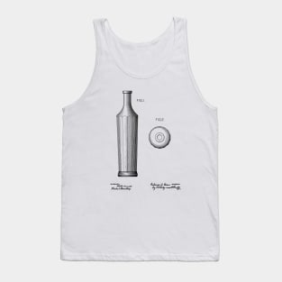 Bottle Design Vintage Patent Drawing Tank Top